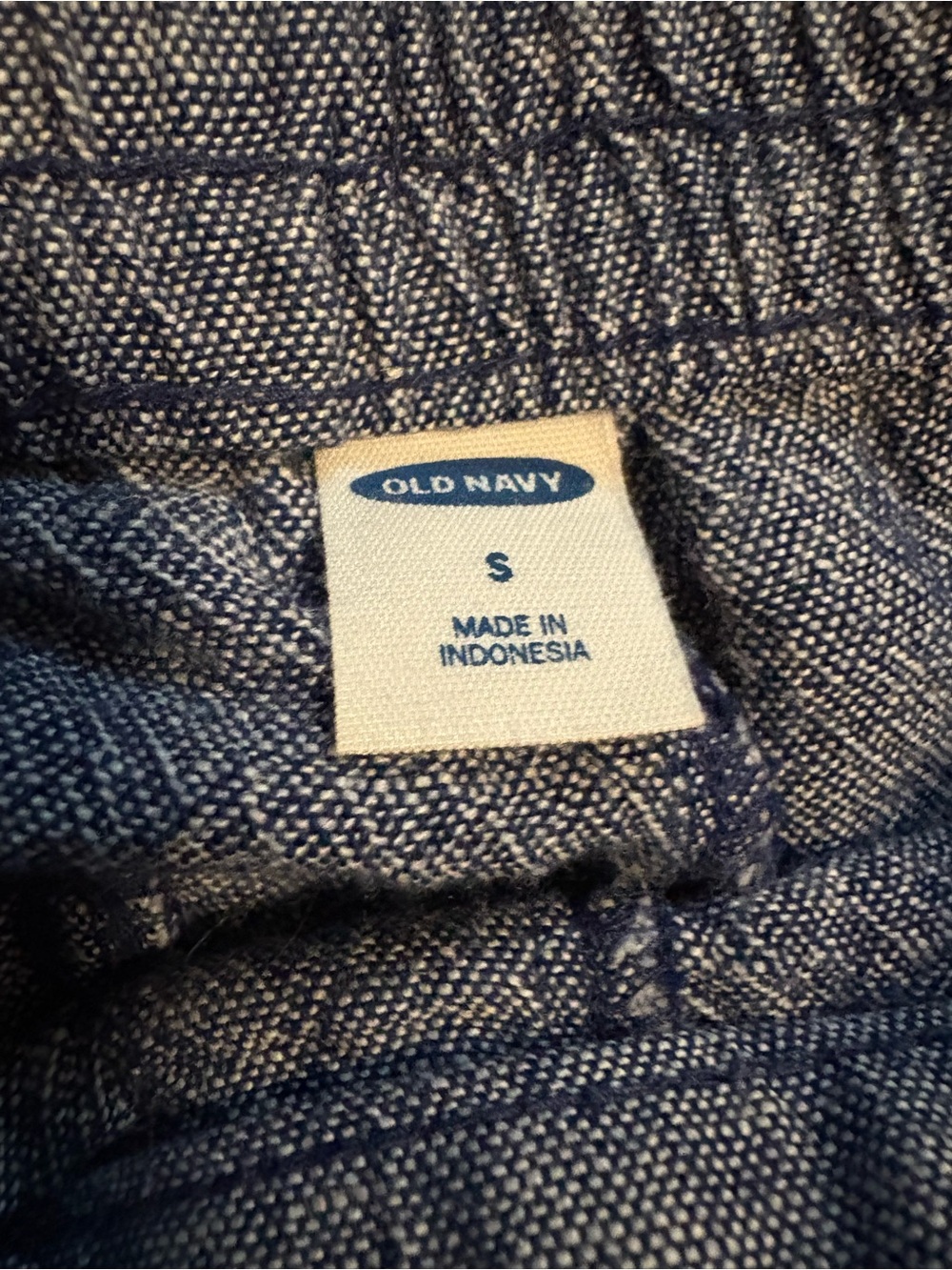 🔴10/$10! Old Navy Blue Drawstring Linen-Blend Shorts - Picture 2 of 3